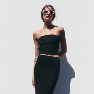 Zara black tube top